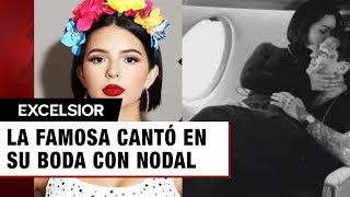 Ángela Aguilar canta quotLa gata bajo la lluviaquot en boda con Christian Nodal [upl. by Anelrats]