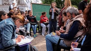 Realizaron una clase pública para defender la continuidad del Programa Fines en Buenos Aires [upl. by Alemat]