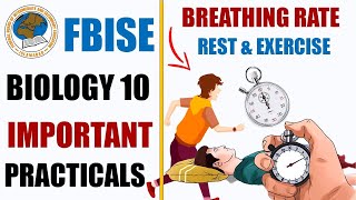 Biology 10 Important Practical Breathing Rate PBA 2024 Federal Board [upl. by Maidy]