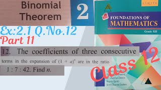 Class 12Binomial TheoremEx21 part 11 Qno 12 all neb class12 viralvideo [upl. by Ademordna587]