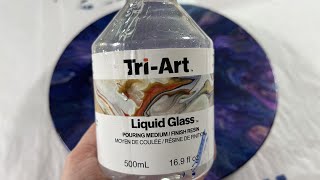 458 TRIART LIQUID GLASS Pouring Medium PRODUCT TEST Blown Flower Fluid Acrylic Paint Pouring [upl. by Loos]