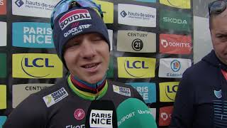 Remco Evenepoel  Interview at the finish  Stage 8  ParisNice 2024 [upl. by Reitman]