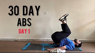 INTENSE ABS IN 30 DAYS CHALLENGE  DAY 1 [upl. by Eerazed]