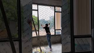 Aluminum windows casement window glass installation processaluminium windows [upl. by Jodoin667]