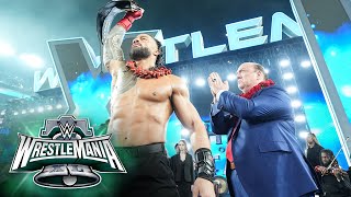 Roman Reigns honors The Bloodline in WrestleMania entrance WrestleMania XL Sunday highlights [upl. by Ced629]