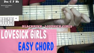 Blackpink  Lovesick Girls Guitar Chords Tutorial [upl. by Gay]