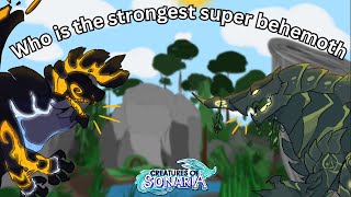 Creatures of Sonaria  Who is the strongest super behemoth [upl. by Nichole]