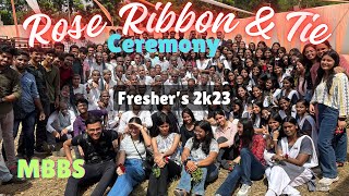 Freshers 2k23 batch IGIMS PATNA  Rose Ribbon Tie ceremony  medical College freshers MBBS Freshers [upl. by Strong]