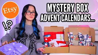 I Bought MYSTERY BOX ADVENT CALENDARS From Etsy [upl. by Akir]