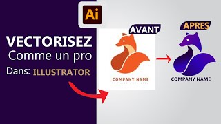 Tuto vectorisation dans Illustrator  comment vectoriser des images dans Illustrator [upl. by Nimra]