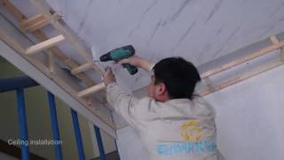 Pvc Ceiling panel Installation [upl. by Aivun]