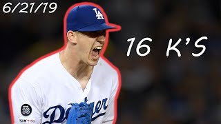 Walker Buehlers DOMINANT 16 Strikeout Night  June 21 2019  2019 MLB Season [upl. by Karry]