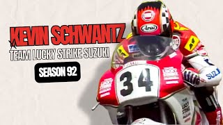 Kevin Schwantz Team Lucky Strike Suzuki Season 92 [upl. by Hyo]