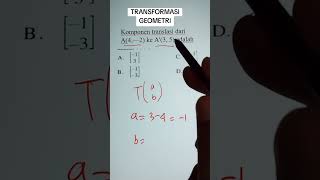 latihan soal transformasi geometri matematika mathematics transformasigeometri shortsmaths [upl. by Kashden98]