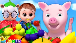 Fruit Song  Healthy Eating Habits  Nursery Rhymes amp Kids Songs  Cartoon Videos by Farmees [upl. by Aimekahs]