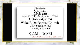 Funeral Ceremony for Carmen McBean [upl. by Olenka]