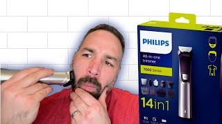 Philips 7000 14 in 1 Test Compared To Oneblade Pro And BG7025 [upl. by Anertac]