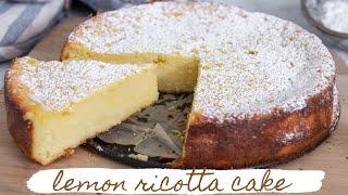 Italian Lemon Ricotta Cake Recipe  NO FLOUR [upl. by Zeret314]