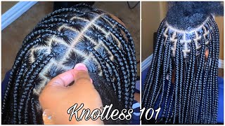 How To Get The Perfect Knotless Braids  Took 4 HOURS  •BraidsByTyTi [upl. by Trebbor]