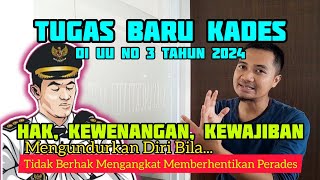 TUGAS DAN KEWENANGAN BARU KADES DI UU NO 3 TAHUN 2024 [upl. by Hannis]