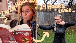 Can I Re Read The Hunger Games Series In 24 Hours ✨ FULL SPOILER READING VLOG [upl. by Swanhildas]