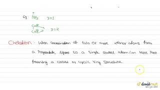 DEFINITIONS OF SOME IMPORTANT TERMS PERTAINING TO COORDINATION COMPOUNDS COORDINATION NO [upl. by Egwan]