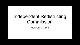 County Redistricting Commission [upl. by Malony]