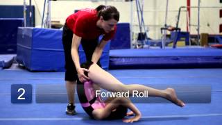 How to Do Forward Rolls in Beginner Gymnastics  Beginning Gymnastics [upl. by Prudy]