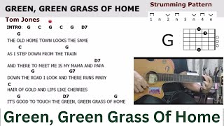 Green Green Grass Of Home  Tom Jones  Guitar Chords amp Lyrics TeacherBob [upl. by Aynat]