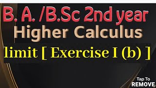 BABSc 2nd year limit exercise Ib  higher calculus gokhroos book [upl. by Larry132]