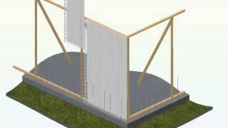 ICF Alternative Stayinplace Concrete Forms Animation [upl. by Einnoc]