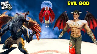 Evil WEREWWOLF attack Evil GOD in GTA 5  SHINCHAN and CHOP [upl. by Fording]