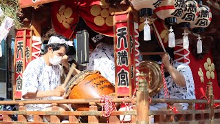 令和3年 大阪市北区 天神祭 天満市場だんじりお囃子披露 ぷらら天満・天満市場前にて展示 [upl. by Rothenberg895]