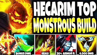 My Hecarim Top Lane Build made me a MONSTER this Insane DAMAGE and SUSTAIN made the FOODS SALTY [upl. by Meid]