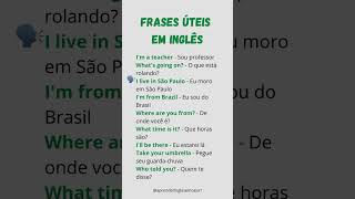 🇺🇸 FRASES ÚTEIS EM INGLÊS [upl. by Nnaaihtnyc]