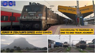 MY FIRST TIME LONG ROUTE TRAIN JOURNEY IN 17064 AJANTA SF EXPRESS KACHEGUD TO MANAMD JN NIGHT VIDEO [upl. by Odracir227]