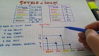 Çetele ve sıklık tablosu  grafik oluşturma ve yorumlama [upl. by Eizzo590]