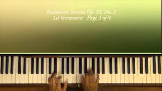 Beethoven Sonata Op 10 No 3 Piano Tutorial 1st mvt Part 1 [upl. by China]