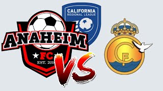 Anaheim FC vs Oxnard Real AC CRL [upl. by Ethelind]