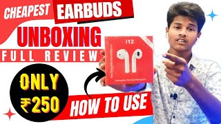 i12 TWS Earbuds Unboxing amp Full Review  Best Wireless Earbuds  How To Use i12 TWS [upl. by David744]