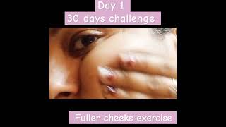 30 days fuller cheeks exercise challenge day 1 fullercheeks faceyoga yoga face exercise cheeks [upl. by Arebma]