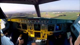 Tarbes LFBT Cockpit view improved landing rwy 20 [upl. by Ahs]