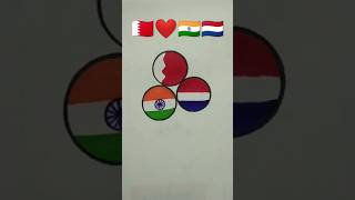 🇧🇭❤️🇮🇳🇳🇱Jana gana Mana adhinayak ll republic day drawing26januarytrendingviralvideoshortsart [upl. by Attelrac]