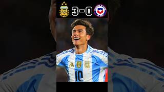 Argentina 🇦🇷 vs chile 🇨🇱 🔥🥶 World Cup Qualifier 2024 shorts football youtube [upl. by Letnohc]