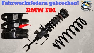 Adaptives Fahrwerksfeder wechseln Feder gebrochen BMW F01 Tutorial [upl. by Leyes]