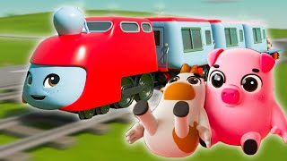 Animals Train Song  KARAOKE  BEST OF LELLOBEE  Sing Along With Me  Kids Songs [upl. by Elgar367]