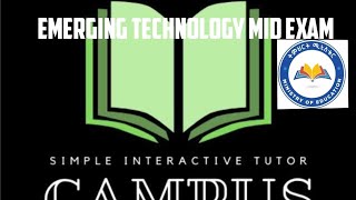 EMERGING TECHNOLOGY MID EXAM FOR FRESHMAN UNIVERSITY  CAMPUS HANDOUT  Online tutor  share [upl. by Gregorio]