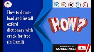 How to download and install oxford english dictionary with crack Tamil [upl. by Naesed94]