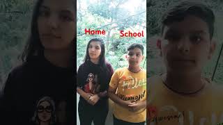 Home V S School youtubeshorts comedy funny [upl. by Ambrosine805]