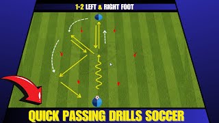 Quick Passing Drills Soccer [upl. by Akeinahs]